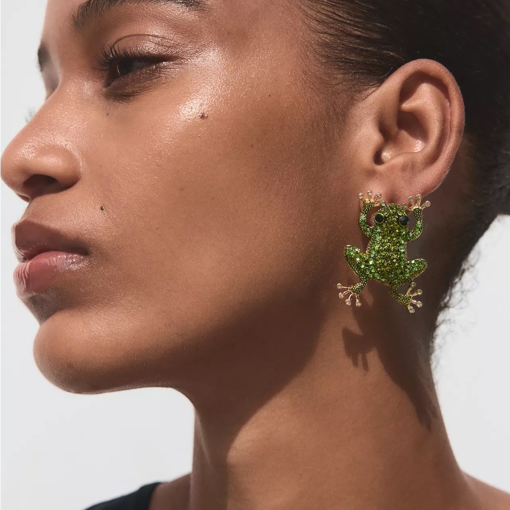 ZARA SPARKLY FROG EARRINGS